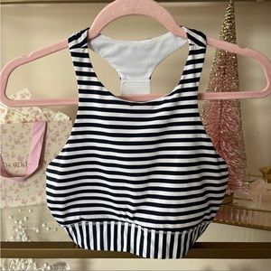 Athleta Striped Racerback Sports Bra Size S